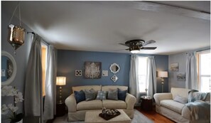TV, DVD player, stereo