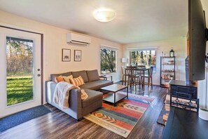 TV, fireplace - Cozy Abode w/ Sauna & Views (Columbia Falls)