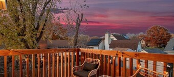 The Lodge is a spacious 4 bed, 2.5 bath home, styled with mountain/ lodge decor