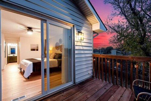 The Lodge is a spacious 4 bed, 2.5 bath home, styled with mountain/ lodge decor