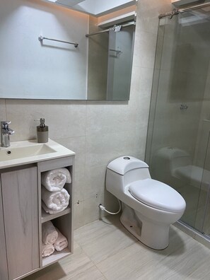 Shower, hair dryer, towels, soap - Cozy Apartment with huge backyard area - Walking distance to Historic Center (Santa Marta)