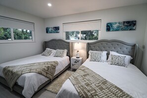 4 bedrooms, iron/ironing board, travel cot, WiFi