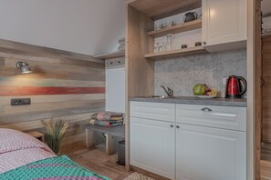 Standard Studio (Lukčeva domačija studio Meta) | Private kitchenette | Fridge, microwave, oven, stovetop - Lukec Estate (Kostel)