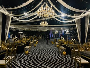 Outdoor banquet area