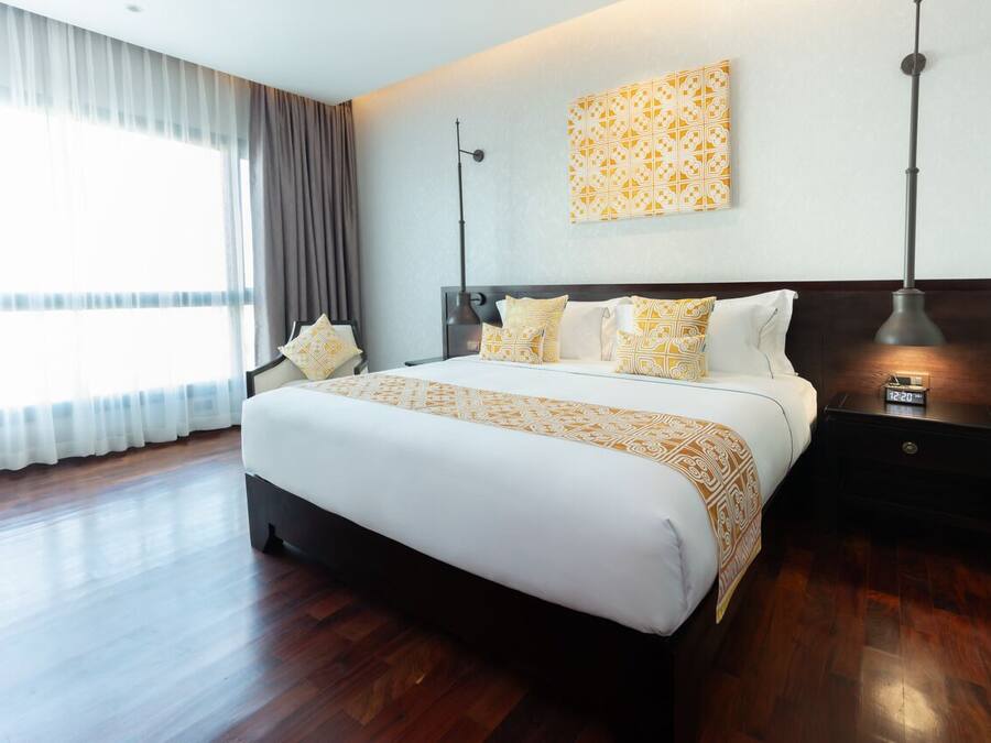 Deluxe dubbelrum | Sängtillbehör av högsta kvalitet och minibar