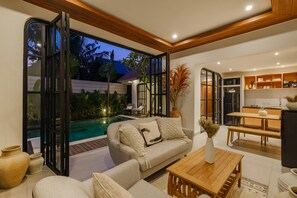Deluxe Villa | Living area - Villa Concasa in Canggu - 2 min to Atlas/finns (Canggu)