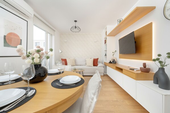 Apartment, 1 Bedroom, Balcony | Living room - Apartment in Wroclaw by Renters Prestige (Wroclaw)