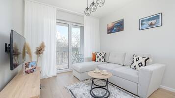 Apartment, 2 Bedrooms, Balcony | Living area