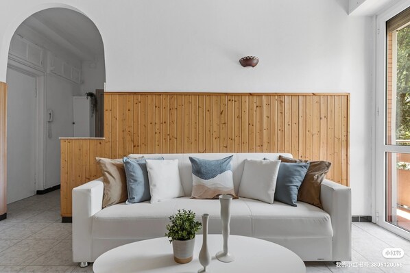 Apartment, 1 Schlafzimmer, Balkon, Stadtblick | Wohnbereich