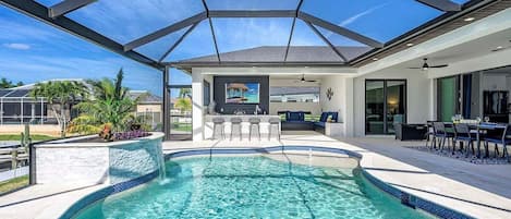 A heated pool