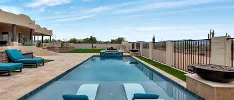 A heated pool