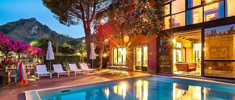 A heated pool