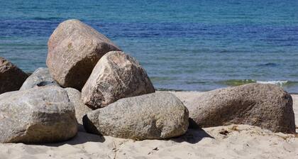 Das Traumhafte und Großzügige Ferienhaus "clara" ist Ausgestattet mit Kamin und Sauna und der Große Garten mit ca. 600 qm
