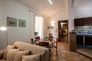 TV, fireplace - Villa Colletta + Annex - villa near Scopello (Castellammare del Golfo)