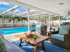 A heated pool