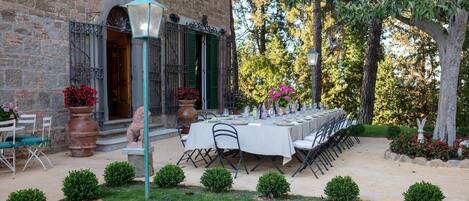 Außenbereich für Bankette