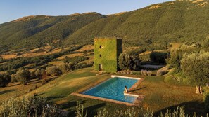 A heated pool