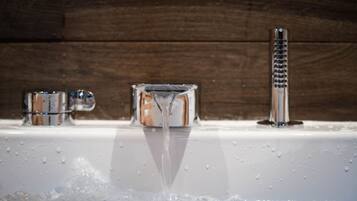 Dusche, Whirlpool, Haartrockner, Handtücher