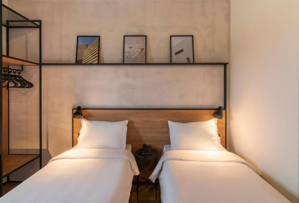 Standardrum - 2 enkelsängar | Värdeförvaringsskåp på rummet, ljudisolering och gratis wi-fi