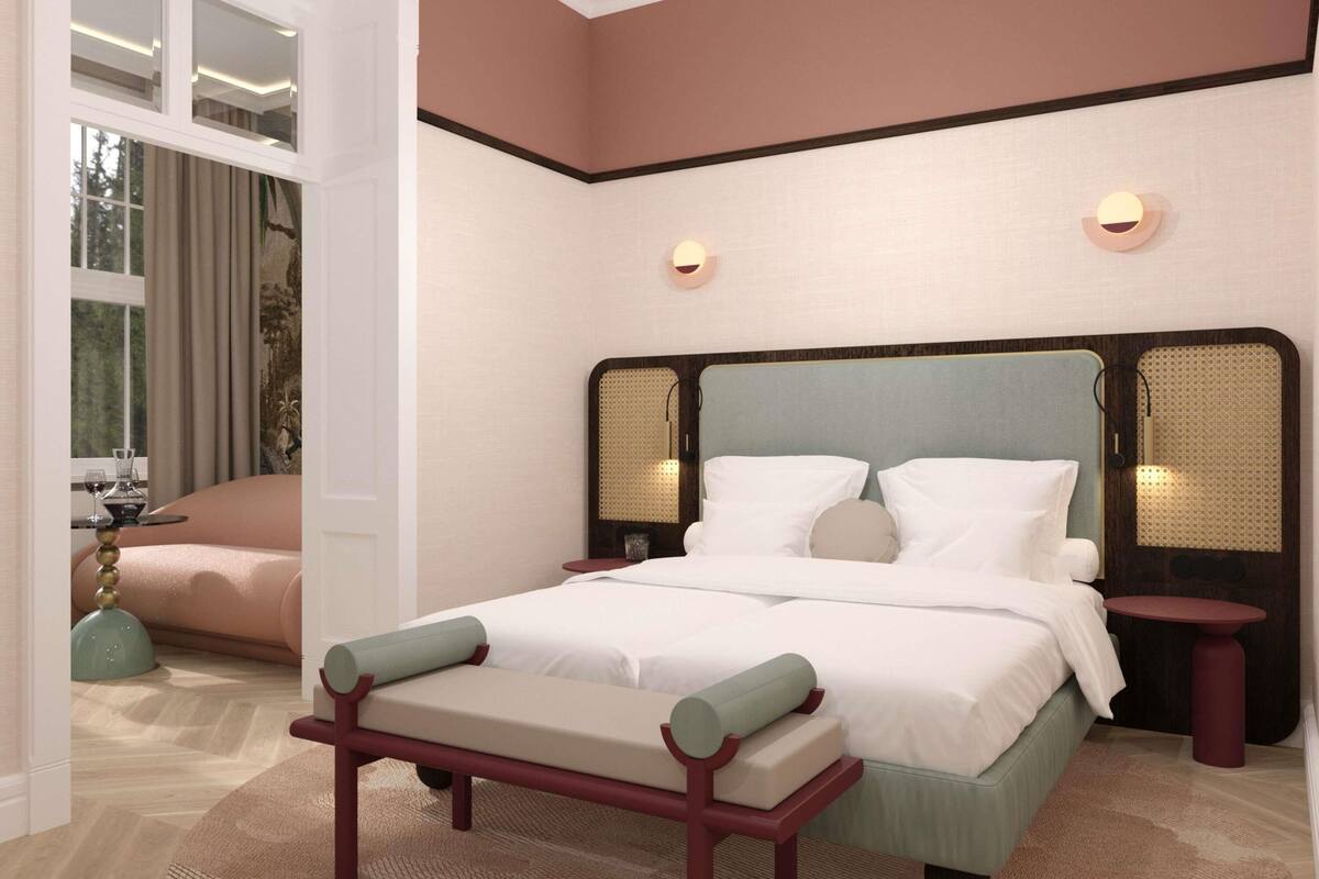 Superior-rum - 1 dubbelsäng med bäddsoffa