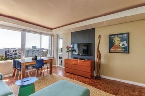 Apartment, 2 Bedrooms, City View | Living room - Green Point 2 Bedroom Apartment With Enclosed Balcony and Stunning Views (Cape Town)