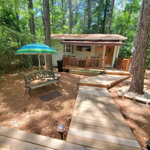 Terrace/patio - Tiny house (studio) and camper in campsite, accommodates 6 people total! (Richlands)