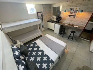 1 bedroom, individually decorated, individually furnished, desk