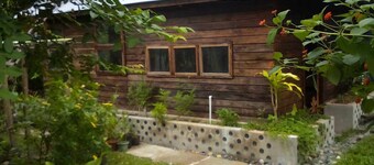 Unique wooden duplex near the sea. 