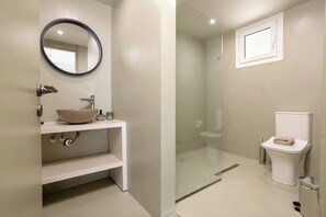 Hair dryer, bathrobes, slippers, towels