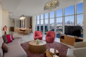 Duplex, 3 Bedrooms | Living area - Hilton Dubai Creek Hotel & Residences (Dubai)