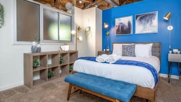 2 bedrooms, iron/ironing board, travel crib, WiFi