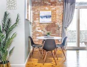 Dining - 100 Year-Old Historic Brick 2BR Loft |Large Patio2 (Durham)