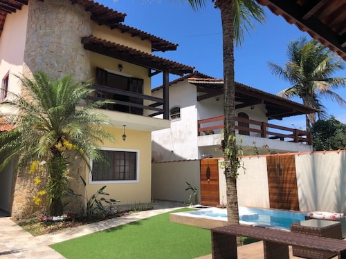 Casa de praia com piscina aquecida, ar condicionado, cervejeira e bilhar!!!