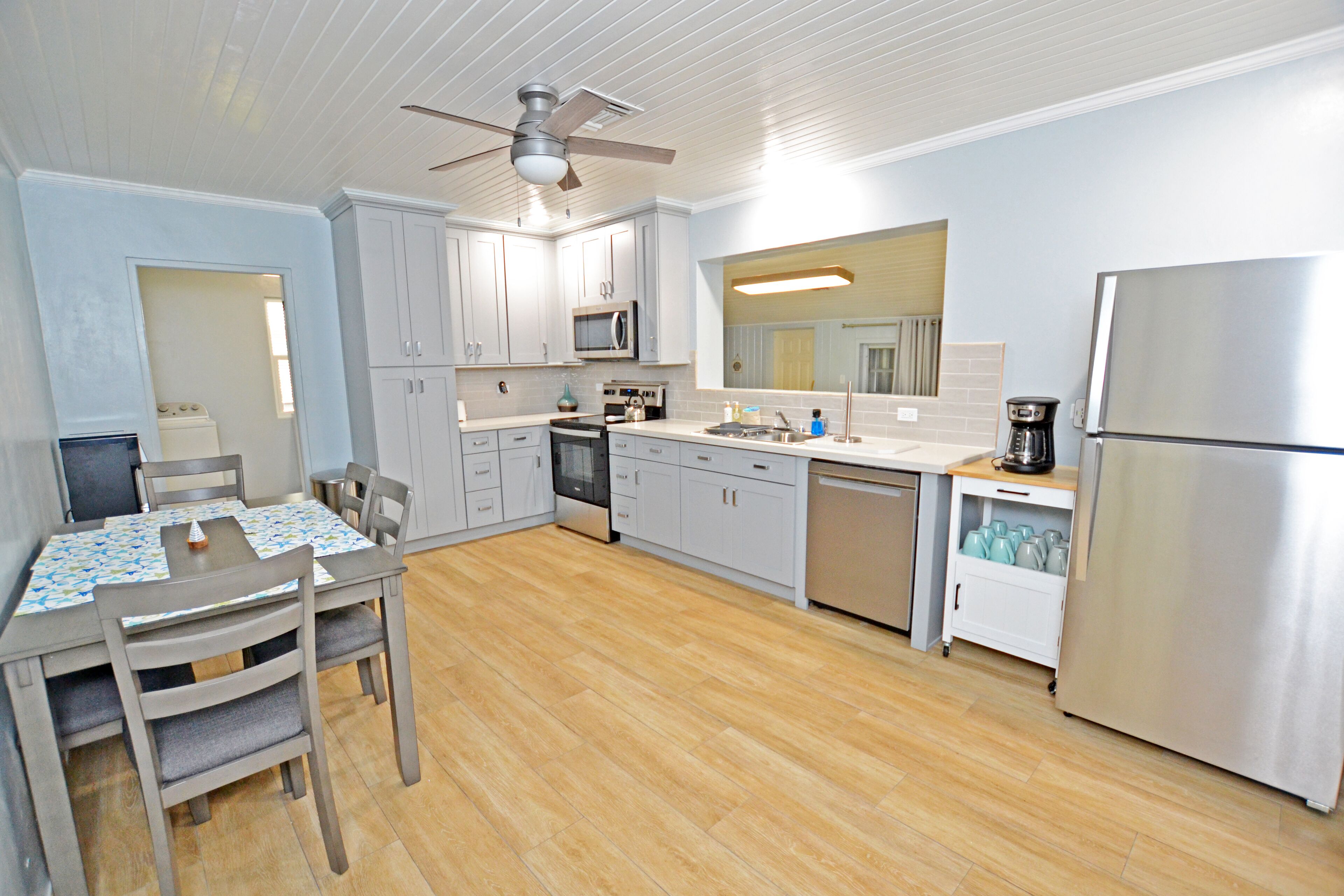 Fully equipped kitchen at Reel 'Em Inn