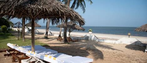 Sun loungers, beach towels