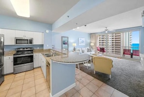 Fridge, microwave, oven, stovetop - Shores of Panama 1214! Shore is a good time! 2 bed 2 bath on the beach  (Panama City Beach)