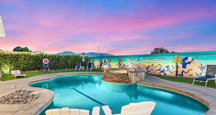 Desert Sunsation: Pool, Spa, FirePit, Bar, Arcade!