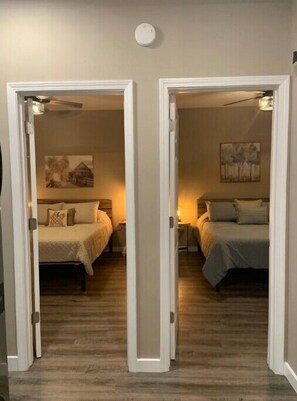 2 bedrooms, iron/ironing board, travel crib, free WiFi