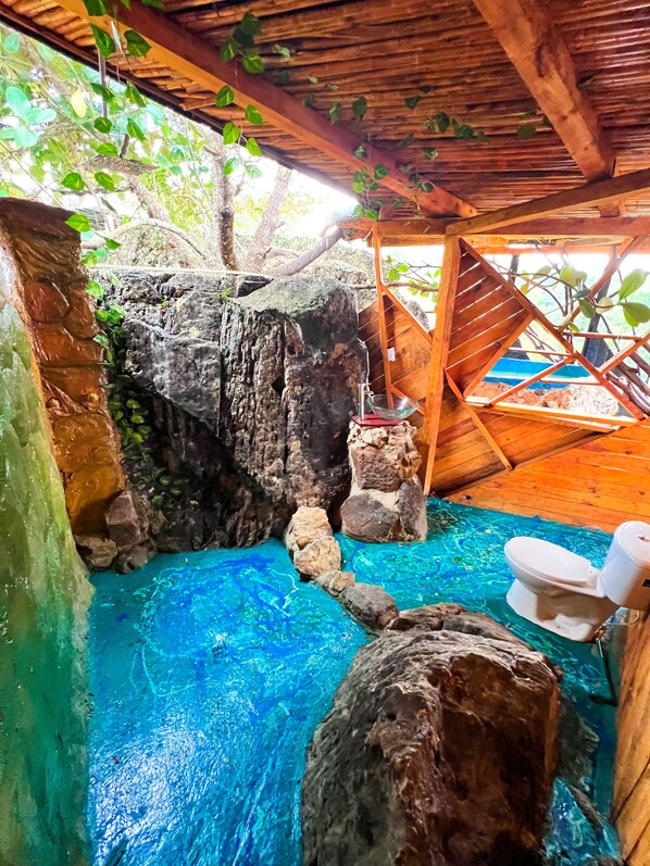 家庭小屋, 2 間臥室, 山景 | 浴室