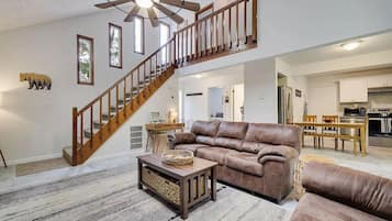 Smart TV, foosball, books