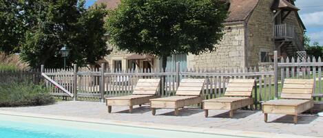 Piscine extérieure, piscine chauffée