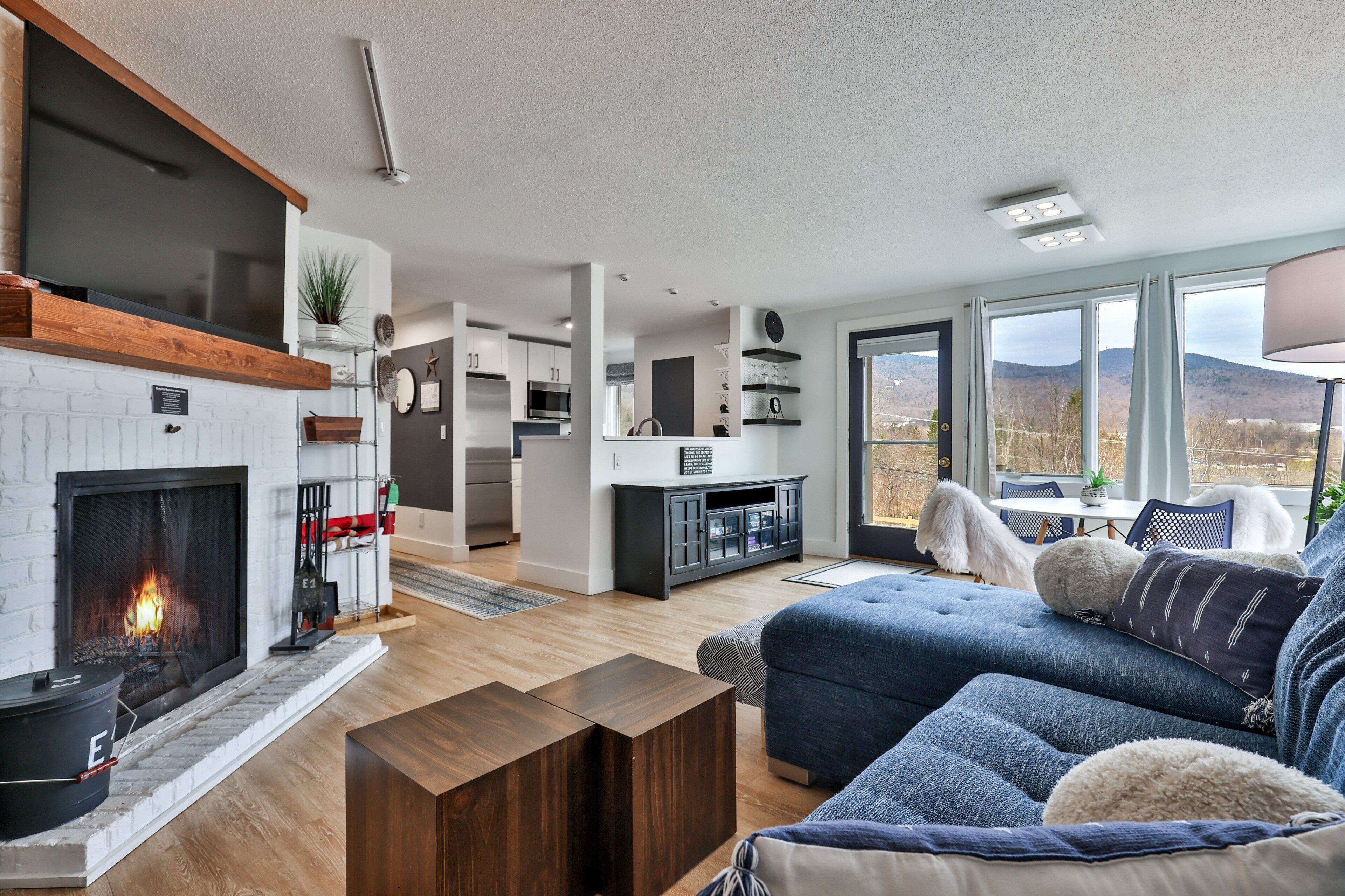 TV, fireplace, DVD player