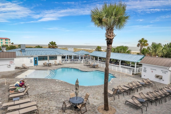 A heated pool