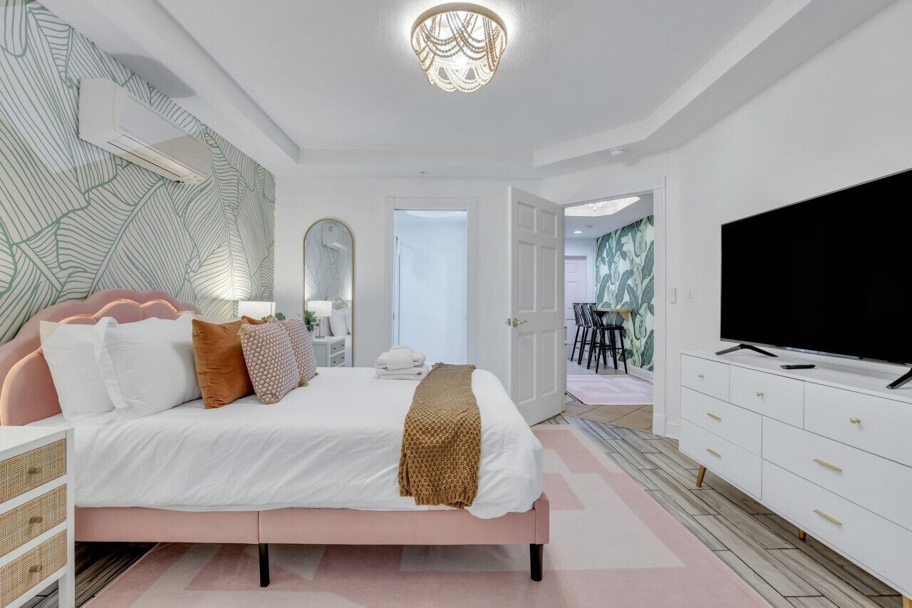 1 slaapkamer, een bureau, een strijkplank/strijkijzer, gratis wifi