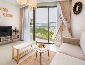 Standard-Apartment | Hochwertige Bettwaren, Schreibtisch, Verdunkelungsvorhänge