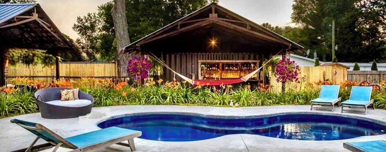 Piscine extérieure, piscine chauffée