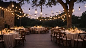 Outdoor banquet area