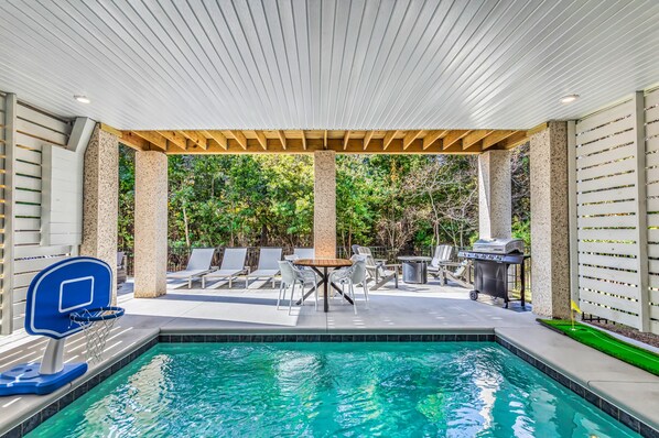 Una piscina riscaldata