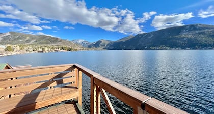 Original charmer with expansive waterfront deck, dock, fireplace - walkable area
