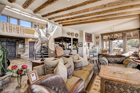 House, Multiple Beds, Kitchen, Mountain View | Living area - El Otro Mundo (Santa Fe)